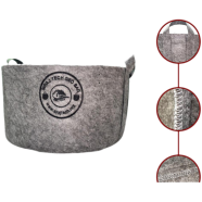 Geo Fabric Grow Bags | High Quality Geo Grow Bag | Gray – 600GSM | Small Round Bed 24x8 Inch