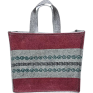 Geo Fabrics Shopping Bag | Medium Bag- 14x12x6 Inch