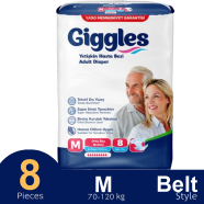 Giggles Belt System Adult Diaper (M Size) (8 Pcs)