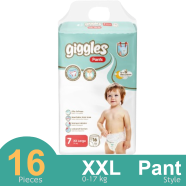 Giggles Pant System Baby Diaper Pants (XXL) (17Kg) (16 Pcs)