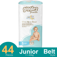 Giggles Premium Belt System Diaper Anti Rash (Junior) (11-25Kg) (44 Pcs)