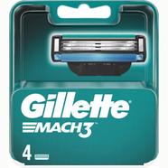 Gillette Mach3 Shaving 3-Bladed Cartridges Pack of 4 - CT0101