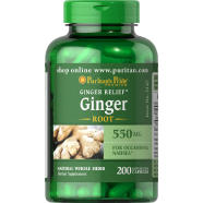 Ginger Root by Puritan’s Pride Supports Digestive Health 550 mg 200 Capsules