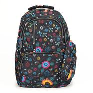 Girls Nylon Leaf Print Backpack With Pocket SIZE 16 INCH