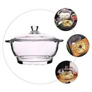 Glass Casserole Oven and Microwave Safe Serving Bowl