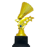 Golden Colour Badminton Player Award Trophy - Best Badminton Player Award Trophy 8 Inches 1 Pcs