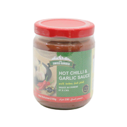 Green Swiss Garden Hot Chilli and Garlic Sauce Glass Jar 230gm (China) - 131701377