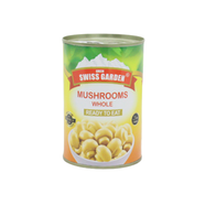 Green Swiss Garden Ready To Eat Whole Mushrooms Can 400gm (China) - 131701365
