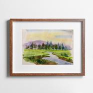 Greenland Watercolor Painting - (16x13)inches image