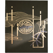 Grow Through What you go through Gold Foiled Notebook