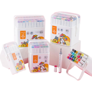 Guangbo Dual Tip Art Markers Set, 12 Colours
