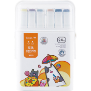 Guangbo Markers Sets 24 Colors Sketching Markers Double Head Alco. Based Felt Tip Pen Art School Supplies Drawing Set For Artists