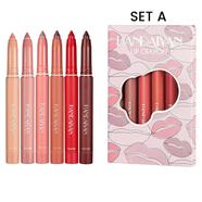 HANDAIYAN 6PCS Lipliner Pencil Lip Makeup Lipstick Pencils Waterproof Lip liner Lady Charming Lip Liner Set-A