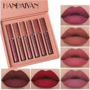 HANDAIYAN 6 Colors Long Lasting Velvet Lips Tint Liquid Lipsticks Waterproof Non-Stick Cup Lipgloss Gift Set (A)