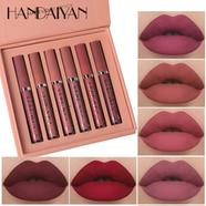HANDAIYAN 6 Colors Long Lasting Velvet Lips Tint Liquid Lipsticks Waterproof Non-Stick Cup Lipgloss Gift Set (A)