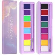 HANDAIYAN 8 Colors Water Activated Eyeliner Palette Liquid Eyeliner Colorful Set Hydra Graphic Eyeliner Makeup Neon Face Paint UV Glow Black White Red Face Body Paint,Clown Makeup Kit