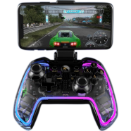 HAVIT G158BT pro Transparent Rgb Bluetooth Vibration Game Pad - White image