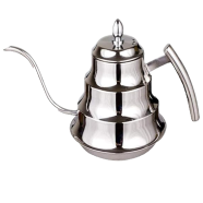 HELEN CURTAIN Coffee Drip Gooseneck Pot Kettle Teapot Tea Kettle Coffee Stainless Steel Teapot Stainless Steel Gooseneck for Drip Coffee Drip Tea Kettle,Silver