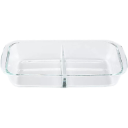 HI GLASS Bake Dish Rect. 1.5 Ltr. With Divider - HSAP18LD