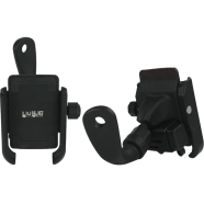 HJG Branded Motorcycle Bike Phone Holder with USB Charger 2.1A Socket 360 Degree Rotation 1 Piece Black