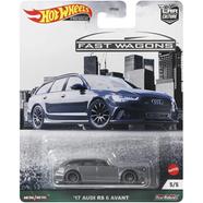 HOT WHEELS Premium Single – 17 Audi RS 6 Avant Gray fast Wagon 5/5 image
