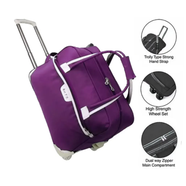 HTS 20 inch Rolling Duffel Travel Trolley Bag (Purple) - HTS-20-PE