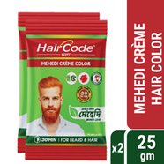 HairCode Egypt Mehedi Crème color (Hair Beard) Pack of 2 (25gmX 2)