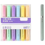 Half Sugar Fluorescent Pen Students With Large Capacity Color Handbook Marker Pen Key Points 6 Pcs Set