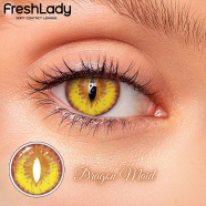 Halloween Spirit Eye Yellow Color Contacts Lenses 