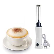 Hand Liquid Mixer and Coffee Maker Juice Maker Rechargeable - White