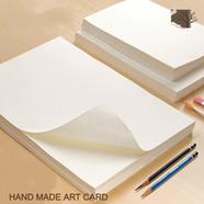 Hand made cotton art card without texture (300gsm A4) - 10 pcs