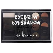 Handaiyan 12 Colors Eyebrow Powder 5 Colors Eyebrow Cream Palette With Eyebrow Pencil Brush Cards Waterproof Makeup Kit