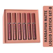 Handaiyan 6 Pieces Matte Liquid Lipstick Set - B