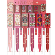 Handaiyan Bohemian Rhapsody Lipgloss Liquid Lipstick Set Pigmented, Lightweight, Waterproof, Non-Stick Cup Lip Gloss Set For Women 6 Pcs 