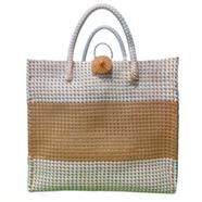 Handmade Plastic Hand Bag | Large B Bag- 16x15x8 Inch
