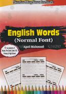 Handwriting Exercise Book : English Words - Normal Font