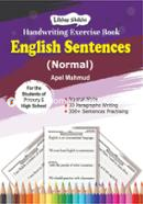 Handwriting Exercise Book: English Sentences - Normal