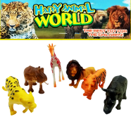 Happy Animal World Plastic Mini Jungle Animals Toys Set Animal Collection For Kids (animal_6pcs_wild) Wild Animal - 6 Pcs - 189502336 icon