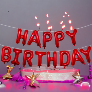 Happy Birthday Letter Foil Balloon Birthday Party Decoration