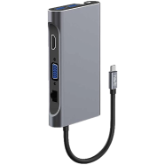 Havit HB4001 Type-c To 3 Usb 3.1 Hdmi Pd RJ45 Vga Multi Interface Hub
