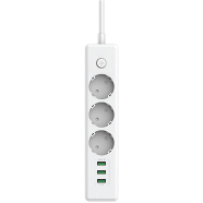 Havit SP8813 3ac Slots 3 Usb Outputs Switch Design 5v 3.1a Power Strip image