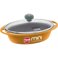 Hawkins Die Cast 750 ML Mini Oval Casserole with Glass Lid