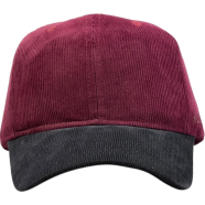 Head Gear Red Wine Grey Dual Tone Cord Cap
