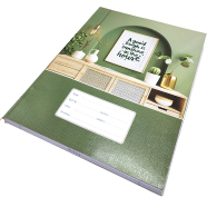 Hearts Floral Binding Khata Margin 120 Page