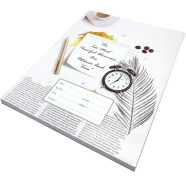 Hearts Floral Binding Khata Margin 120 Page