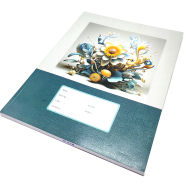 Hearts Floral Binding Khata Margin 120 Page