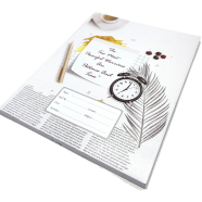 Hearts Floral Binding Khata Margin 160 Page
