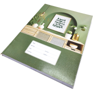 Hearts Floral Binding Khata Margin 300 Page