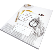 Hearts Floral Binding Khata Margin 96 Page