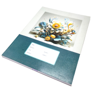 Hearts Floral Binding Khata Roll / Bangla 120 Page
